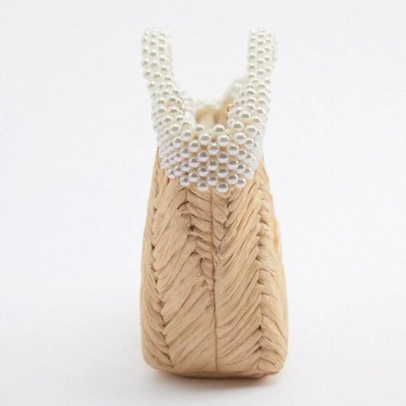 Zara Faux Pearl Bead Basket Bag - Picture 3 of 11